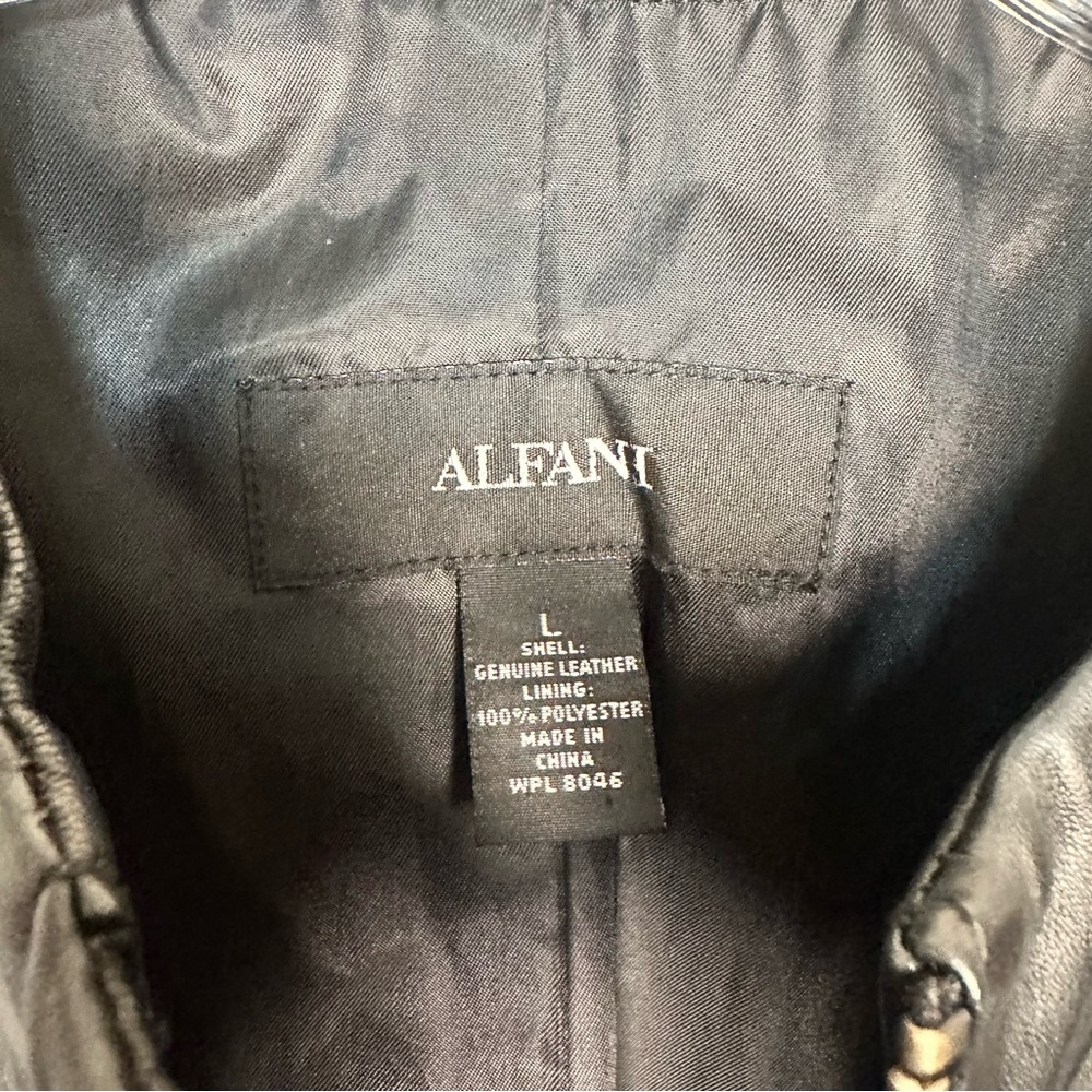 Alfani Women's Black Leather Jacket - Picture 3 of 5
